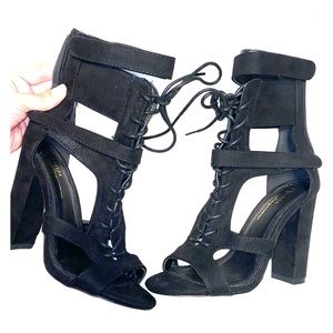 Black chunky heel